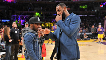 Celebrities At The Los Angeles Lakers Game