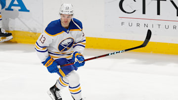 Josh Norris (13) during warmups against the Florida Panthers