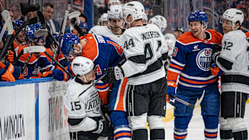 The Edmonton Oilers played a highly physical game in which they totalled 53 penalty minutes including a game misconduct.