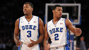 CARQUEST Auto Parts Classic - UCLA v Duke; Duke basketball guard Tyler Thornton and Quinn Cook