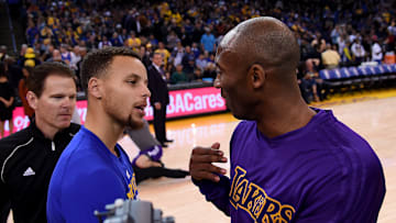 Kobe Bryant, Los Angeles Lakers and Stephen Curry, Golden State Warriors