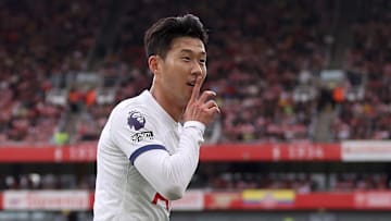 Heung Min-Son after scoring against Arsenal last season