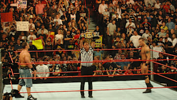Floyd Mayweather Jr. at WWE No Way Out Pay Per View Event at Thomas and Mack Center in Las Vegas -