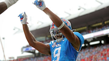 Ole Miss wide receiver Tre Harris
