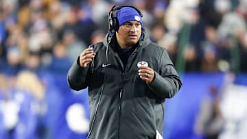 BYU's Kalani Sitake looks on against Houston