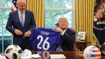 President Trump Meets With FIFA President Gianni Infantino At White House