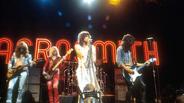 Joe Perry, Joey Kramer, Brad Whitford, Steven Tyler, and Tom Hamilton (Aerosmith) on "Midnight Special" June 1974