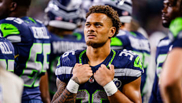 George Holani of the Seattle Seahawks