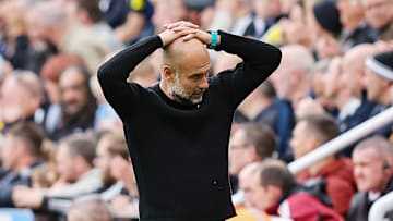 Guardiola on the touchline