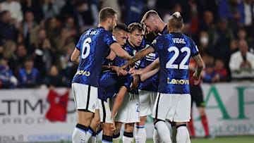 L'esultanza dell'Inter