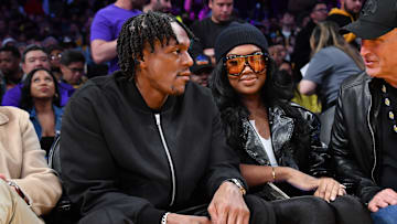 Celebrities At The Los Angeles Lakers Game