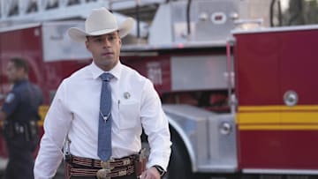9-1-1 LONE STAR: Rafael Silva in the "Both Sides, Now" season premiere episode of 9-1-1 LONE STAR airing Monday, Sept 23 (8:00-9:02 PM ET/PT) on FOX. © 2024 Fox Media LLC. CR: Kevin Estrada/FOX.CR: Kevin Estrada/FOX.