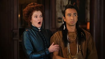 “Thorapy 2: Abandonment Issues” – Thor returns to therapy to work through his angst over being abandoned by his Viking shipmates. Also, Jay’s sister, Bela (Punam Patel), attempts to help him with the restaurant, on the CBS Original series GHOSTS, Thursday, Feb. 6 (8:31-9:01 PM, ET/PT) on the CBS Television Network, and streaming on Paramount+ (live and on demand for Paramount+ with SHOWTIME subscribers, or on demand for Paramount+ Essential subscribers the day after the episode airs)*. Pictured