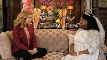 “The Bachelorette Party” – When Alberta’s descendant hosts a bachelorette party at Woodstone Mansion, Alberta becomes suspicious of her fiancé. Also, Jay is excited about a positive review on his restaurant, on the CBS Original series GHOSTS, Thursday, March 6 (8:31-9:01 PM, ET/PT) on the CBS Television Network, and streaming on Paramount+ (live and on demand for Paramount+ with SHOWTIME subscribers, or on demand for Paramount+ Essential subscribers the day after the episode airs)*. Pictured