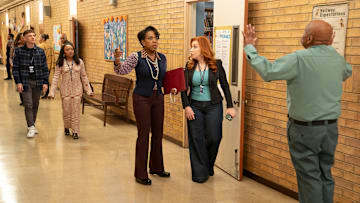 ABBOTT ELEMENTARY - ÒBooksÓ - A debate over a controversial book leads Ava to remove it from the library, but some parents push for its return. WEDNESDAY, MARCH 5 (8:30-9:02 p.m. EST) on ABC. (Disney/Gilles Mingasson) 
CHRIS PERFETTI, QUINTA BRUNSON, SHERYL LEE RALPH, LISA ANN WALTER