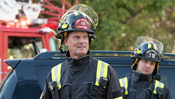 9-1-1 -ÒWannabesÓ - Things get messy for the 118 following a massive pipe explosion. Meanwhile, Athena investigates the brutal beating of a man found behind a grocery store, and BobbyÕs working relationship with Brad from ÒHOT SHOTSÓ just got a little more intimate. THURSDAY, NOV. 21 (8:00-9:00 p.m. EST) on ABC. 
PETER KRAUSE, RYAN GUZMAN