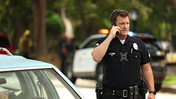 THE ROOKIE - "The Choice" Ð Rosalind returns with a vengeance and BaileyÕs life is left hanging in the balance. With a ticking clock, the LAPD and the FBI join forces, and Officer John Nolan is forced to make a deadly decision after a harrowing ultimatum on an all-new episode of ÒThe Rookie,Ó SUNDAY, OCT. 16 (10:00-11:00 p.m. EDT), on ABC. (ABC/Raymond Liu)NATHAN FILLION