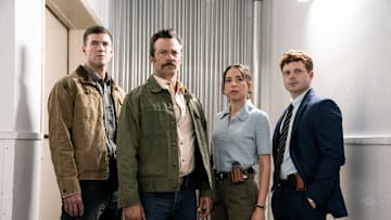 “Bend, Don’t Break” – A murder near Camp Pendleton leads Gibbs and the team to a suburban mall in San Diego, where Gibbs takes matters into his own hands. Jackson Gibbs pays Franks an unexpected visit, on NCIS: ORIGINS, Monday, Oct. 21 (10:00-11:00 PM, ET/PT) on the CBS Television Network, and streaming on Paramount+ (live and on-demand for Paramount+ with SHOWTIME subscribers, or on-demand for Paramount+ Essential subscribers the day after the episode airs)*. Pictured (L-R): Austin Stowell as
