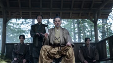 “SHOGUN” -- "A Dream of a Dream" -- Episode 10 (Airs April 23) Pictured (L-R): Hiroto Kanai as Kashigi Omi, Hiroyuki Sanada as Yoshii Toranaga. CR: Katie Yu/FX