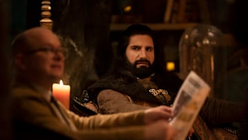 “WHAT WE DO IN THE SHADOWS” -- “Pride Parade” -- Season 5, Episode 3 (Airs July 20) — Pictured (L-R): Kayvan Novak as Nandor, Mark Proksch as Colin Robinson. CR: Russ Martin: FX
