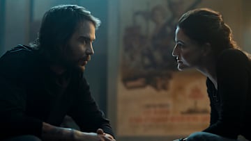 Taylor Kitsch (Ben Edwards), Rona-Lee Shimon (Eliza Perash) in The Terminal List: Dark Wolf on Prime Video