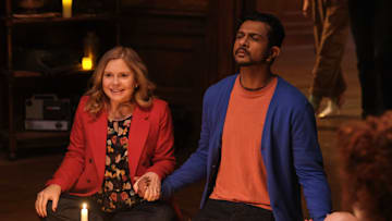 “Halloween 3: The Guest Who Wouldn’t Leave” – Pete’s ex-wife, Carol (Caroline Aaron), shows up at Woodstone Mansion during Sam and Jay’s Halloween party, where they’re trying to impress some cool friends (John Reynolds and Christine Ko). Also, the ghosts hope to bring Flower back with a seance, on the CBS Original series GHOSTS, Thursday, March 7 (8:30-9:00 PM, ET/PT) on the CBS Television Network, and streaming on Paramount+ (live and on demand for Paramount+ with SHOWTIME subscribers, or on