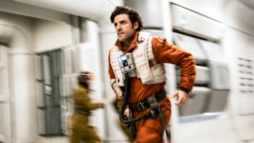 Star Wars: The Last Jedi..Poe Dameron (Oscar Isaac)..Photo: David James..©2017 Lucasfilm Ltd. All Rights Reserved.