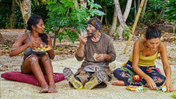 "It All Boils Down to This" - Natalie Anderson, Tony Vlachos and Michele Fitzgerald on the three-hour season finale episode of SURVIVOR: WINNERS AT WAR, airing Wednesday, May 13th (8:00-11:00 PM, ET/PT) on the CBS Television Network. Photo: Screen Grab/CBS Entertainment ©2020 CBS Broadcasting, Inc. All Rights Reserved.