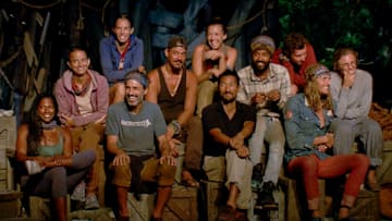 "Friendly Fire" - Natalie Anderson, Amber Brkich Mariano, Ben Driebergen, Ethan Zohn, Boston Rob Mariano, Parvati Shallow, Yul Kwon, Wendell Holland, Adam Klein, Tyson Apostol and Sophie Clarke at Tribal Council on the Twelfth episode of SURVIVOR: WINNERS AT WAR, airing Wednesday, April 29h (8:00-9:01 PM, ET/PT) on the CBS Television Network. Photo: Screen Grab/CBS Entertainment ©2020 CBS Broadcasting, Inc. All Rights Reserved