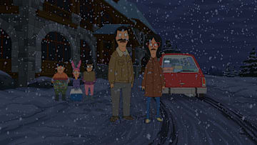 BOB'S BURGERS: When the power goes out two days before Christmas, The Belchers must spend the holiday at Mr. Fischoeder's family's old hunting lodge in the "The Nightmare 2 Days Before Christmas" episode of BOB'S BURGERS airing Sunday, Dec 17 (9:00-9:30 PM ET/PT) on FOX. BOBS BURGERS © 2023 by 20th Television. Image Credit to Fox. 