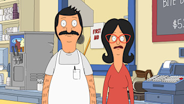 BOB'S BURGERS: When Gayle tells the family shes sending in an audition tape to be on Tough Stuff Island, Linda is determined to make her tape boring to save her from being humiliated on a rejection reel. Bob struggles with his new electric grinder while the kids secretly attempt to make Gayles tape more interesting on the all-new "The Right Tough Stuff" episode of BOB'S BURGERS airing Sunday, Sept 15 (8:30-9:00 PM ET/PT) on FOX. BOBS BURGERS © 2024 by 20th Television
