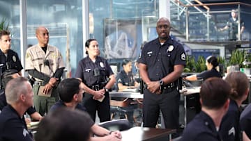 THE ROOKIE - ÒStrike BackÓ - In the aftermath of the assaults in the explosive season five finale, the team must now try to understand why they were targeted and if there is a bigger plan in place. Meanwhile, Nolan must survive his last shift before his wedding to Bailey. TUESDAY, FEB. 20 (9:00-10:00 p.m. EST), on ABC. (Disney/Raymond Liu)
RICHARD T. JONES