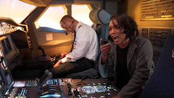9-1-1 - ÒWhen the Boeing Gets Tough...Ó - Athena is tasked with safely delivering a prisoner to testify on a high-profile case. Meanwhile, a light plane is hit by a swarm of bees and sent careening into a passenger plane. THURSDAY, OCT. 3 (8:00-9:00 p.m. EDT) on ABC. (Disney/Eric McCandless) 
DEVIN MCGEE, ANGELA BASSETT