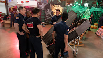 9-1-1 - ÒMasksÓ - The 118 is once again working on the spookiest night of the year and missing out on all the tricks and treats. Meanwhile, BuckÕs Halloween decorations become a little scarier than he had hoped. THURSDAY, OCT. 24 (8:00-9:00 p.m. EDT) on ABC. 
PETER KRAUSE, AISHA HINDS, OLIVER STARK