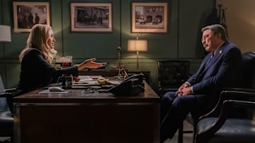 “Bad To Worse” – Frank intervenes when tensions rise between Mayor Chase (Dylan Walsh) and the Fire Commissioner of New York City (Mira Sorvino). Also, Erin is blindsided when Henry agrees to testify for the defense in a case she is prosecuting; Danny and Baez investigate when human remains are discovered in a storage unit; and Eddie and her partner Badillo navigate a complicated arrest when their criminal offender is scheduled to donate his kidney, on BLUE BLOODS, Friday, Nov. 1 (10:00-11:00