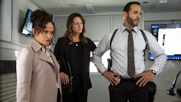 HIGH POTENTIAL - ÒOne of UsÓ - Morgan agrees to show Ava around the LAPD, but things quickly take a dangerous turn when the precinct is held hostage by the friends of a recently convicted man. Can Morgan and the detectives outsmart their captors and lead everyone to safety? TUESDAY, NOV. 12 (10:01-11:00 p.m. EST) on ABC.
JUDY REYES, TRISTEN MACDONALD, DANIEL SUNJATA