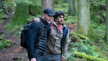 “Trust Fall” – While searching for missing campers, Colter meets a retired police officer who believes a serial killer is on the loose, on the CBS Original series TRACKER, Sunday, Nov. 17 (9:00-10:00 PM, ET/ 8:30-9:30 PM, PT) on the CBS Television Network, and streaming on Paramount+(live and on-demand for Paramount+ with SHOWTIME subscribers, or on-demand for Paramount+ Essential subscribers the day after the episode airs)*. Pictured: Justin Hartley as Colter Shaw and Dejan Loyola as Sam