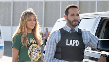 HIGH POTENTIAL - ÒPartnersÓ - The FBI joins the investigation into the murder of a controversial tech magnate, forcing Karadec to reunite with his former partner. Meanwhile, Ludo becomes overwhelmed with his increasing childcare duties. TUESDAY, FEB. 4 (9:00-10:00 p.m. EST) on ABC. (Disney/Carlos Lopez-Calleja) 
KAITLIN OLSON, DANIEL SUNJATA