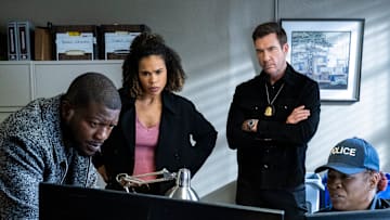 “Pageantry” – When an international beauty queen is killed on live television, the Fugitive Task Force heads to Philadelphia to hunt down the killer. Meanwhile, Hana senses that Ethan is hiding something, on FBI: MOST WANTED, Tuesday, Dec. 3 (10:00-11:00 PM, ET/PT) on the CBS Television Network, and streaming on Paramount+ (live and on demand for Paramount+ with SHOWTIME subscribers, or on demand for Paramount+ Essential subscribers the day after the episode airs). Pictured (L-R): Edwin Hodge as