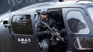 “High Ground” – During a hiking trip, Powell and Gamble stumble upon an illegal weed farm and find themselves taking on a dangerous cartel, on S.W.A.T., Friday, Feb. 28 (10:00-11:00 PM, ET/PT) on the CBS Television Network, and streaming on Paramount+ (live and on-demand for Paramount+ with SHOWTIME subscribers, or on-demand for Paramount+ Essential subscribers the day after the episode airs)*. Pictured (L-R): Shemar Moore as Daniel “Hondo” Harrelson. Bill Inoshita/Sony Pictures Television/CBS