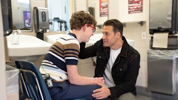 9-1-1 - ÒInvisibleÓ - After the 118 responds to several calls from the same person, Hen steps in to offer them advice. Meanwhile, Eddie confronts his parents and takes a big step in his relationship with his son. THURSDAY, APRIL 3 (8:00-9:00 p.m. EDT), on ABC. (Disney/Christopher Willard)
GAVIN MCHUGH, RYAN GUZMAN