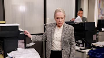 “No, No Monsters” – YouThree help Olympia defend a defamed nanny at her children’s school. Also, Matty is on a stressful hunt for an important document on the Wellbrexa case, on MATLOCK, Thursday, Dec. 12 (9:01-10:00 PM, ET/PT) on the CBS Television Network, and streaming on Paramount+ (live and on demand for Paramount+ with SHOWTIME subscribers, or on demand for Paramount+ Essential subscribers the day after the episode airs)*. Pictured (L-R): Kathy Bates as “Madeline Matlock”. 