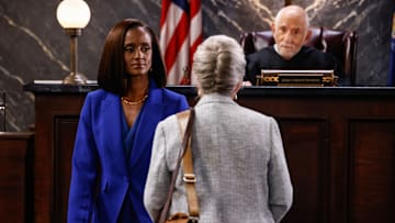 “Another Matlock” – Pictured (L-R): Skye P. Marshall as “Olympia Lawrence”. Photo: Sonja Flemming/CBS ©2025 CBS Broadcasting, Inc. All Rights Reserved.