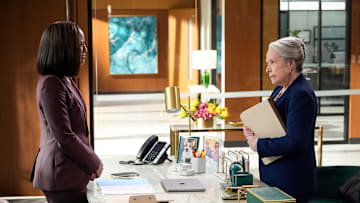 Matlock season 2 episode 3 – Pictured (L-R): Skye P. Marshall as “Olympia Lawrence” and Kathy Bates as “Madeline Matlock”. Photo: Robert Voets/CBS ©2025 CBS Broadcasting, Inc. All Rights Reserved.