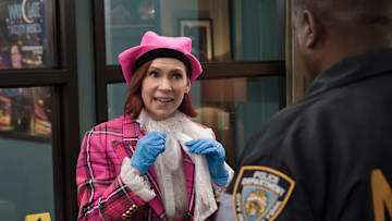 “Yes, And…” – Elsbeth. Pictured (L-R): Carrie Preston as Elsbeth Tascioni and Wendell Pierce as Captain Wagner Photo: Mark Schafer/CBS ©2025 CBS Broadcasting, Inc. All Rights Reserved.