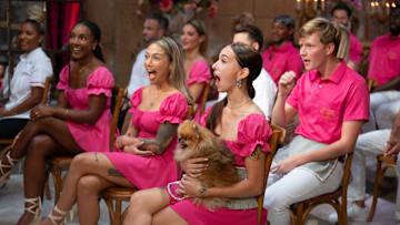 VANDERPUMP VILLA - “MomToks and Mormons, Oh My!” - A night of arguing leaves some staff wary of Siadi and Sianna’s relationship. When the stars of “The Secret Lives of Mormon Wives” arrive at the castle, Sam and Marciano are especially intrigued, but an innocent drinking game ends in hurt feelings and deception. (Disney/Andrea Miconi)
GABRIELLA, LEXEE, GRACE, HAGEN