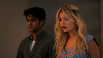 Emily Alyn Lind as Cadence Sinclair Eastman and Shubham Maheshwari as Gat Patil in We Were Liars 