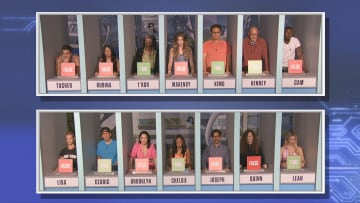 BIG BROTHER season 26 July 28 on the CBS Television Network and live streaming on Paramount+ and PlutoTV. Pictured: HOH Competition: (Top Row) Tucker Des Laruriers, Rubina Bernabe, T’Kor Clottey, Makensy Manbeck, Kimo Apaka, Kenney Kelley and Cam Sullivan-Brown. (Bottom Row) Lisa Weintraub, Cedric Hodges, Brooklyn Rivera, Chelsie Baham, Joseph Rodriguez, Quinn Martin and Leah Peters. Photo: CBS ©2024 CBS Broadcasting, Inc. All Rights Reserved. Highest quality screengrab available.