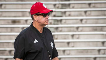 Head Coach Curt Cignetti at Indiana University football practice on Wednesday, Aug. 13, 2025.