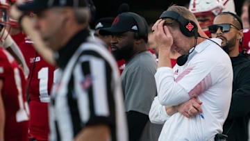 Scott Frost had a lot of "cover your eyes" moments as Nebraska's head coach, including this interception in a game against Purdue.